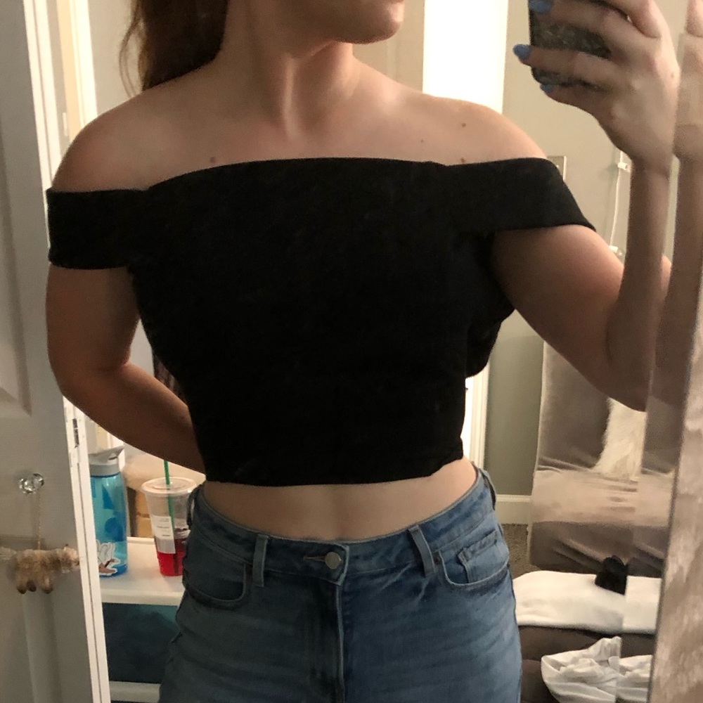 Off the shoulder crop top